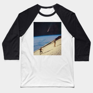 Admiring the comet while traveling -  Artwork Baseball T-Shirt